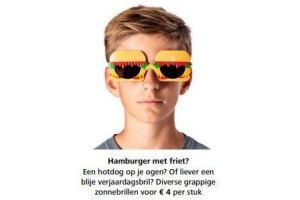 hamburger met friet bril