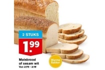 maisbrood of sesam wit