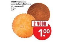 deen roomboter amandel gevulde koek of stroopwafel