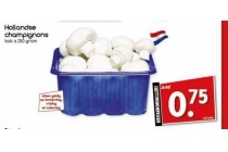 hollandse champignons nu eur0 75 per bak