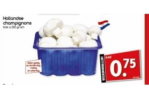 hollandse champignons nu eur0 75 per bak