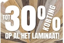 30 korting op al het laminaat