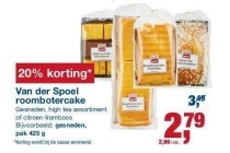 van der spoel roombotercake