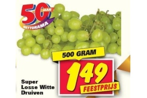 super losse witte druiven