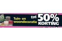 tot 50 korting op woon en tuindecoratie