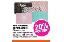 tafelkleden en placemats