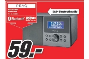 peaq wekkerradio nu eur59 per stuk