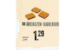 abrikozen dadelkoek nu eur1 29 per stuk