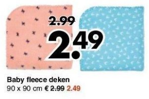 baby fleece deken