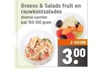 greens en salads fruit en rauwkostsalades