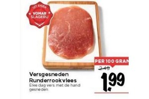 versgesneden runderrookvlees