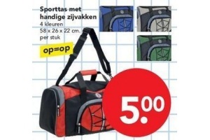 sporttas met handige zijvakken