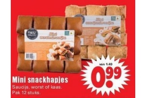 verschillende soorten mini snackhapjes