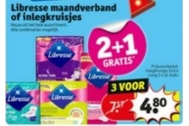 libresse maandverband of inlegkruisjes