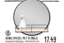 ronde spiegel met plankje