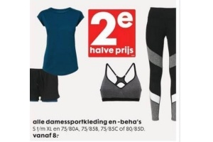 alle damessportkleding en bh s