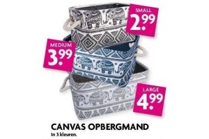 canvas opbergmand