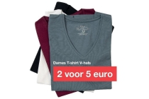 dames t shirt v hals