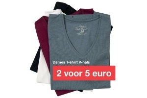 dames t shirt v hals