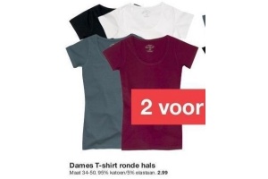 dames t shirt ronde hals