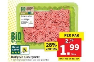 bio organic biologisch rundergehakt