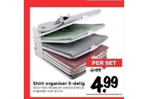 shirt organiser 5 delig