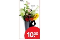 veldboeket in flowerbag