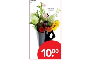 veldboeket in flowerbag