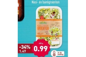 nasi en bamigroenten