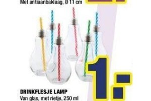 drinkflesje lamp