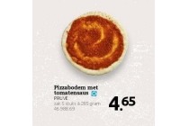 pizzabodem met tomatensaus