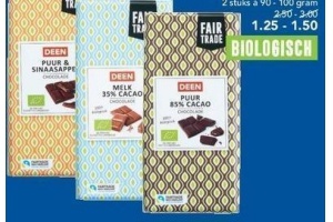 deen biologisch fairtrade chocolade of biologisch snoep