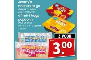 jimmy s nachos to go of mini bags popcorn