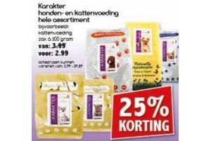 karakter honden en kattenvoeding