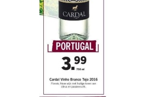 cardal vinho branco tejo 2016 wijn nu eur3 99 per fles