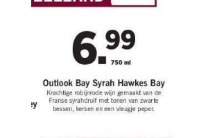 outlook bay syrah hawkes bay nu eur6 99 per fles