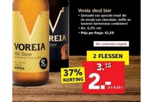 voreia stout bier nu 2 stuks voor eur2 00