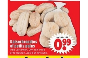 kaiserbroodjes of petits pains