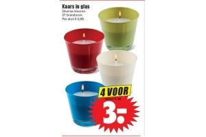 kaars in glas