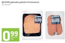 spar gebraden gehakt of leverworst