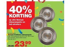 sencys inbouwspots en led stralers