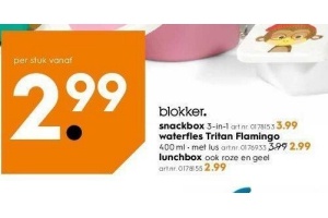 snackbox lunchbox en waterfles nu vanaf eur2 99 per stuk