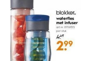 waterfles met infuser nu eur2 99 per stuk