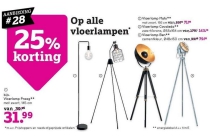 op alle vloerlampen 25 korting