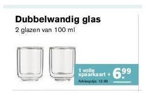 dubbelwandig glas