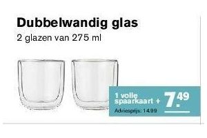dubbelwandig glas