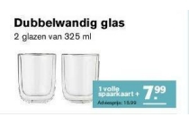 dubbelwandig glas