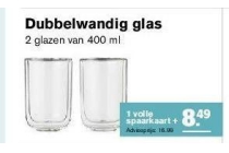 dubbelwandig glas