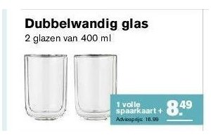 dubbelwandig glas