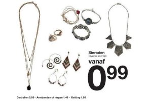 diverse sieraden vanaf eur0 99